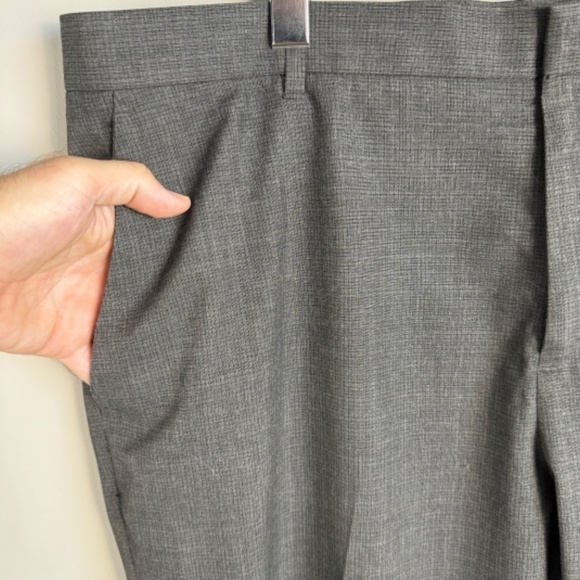 Perry Ellis Men's Gray Slim Fit Dress Pants Business Formal (Check Measurements) - Picture 3 of 14